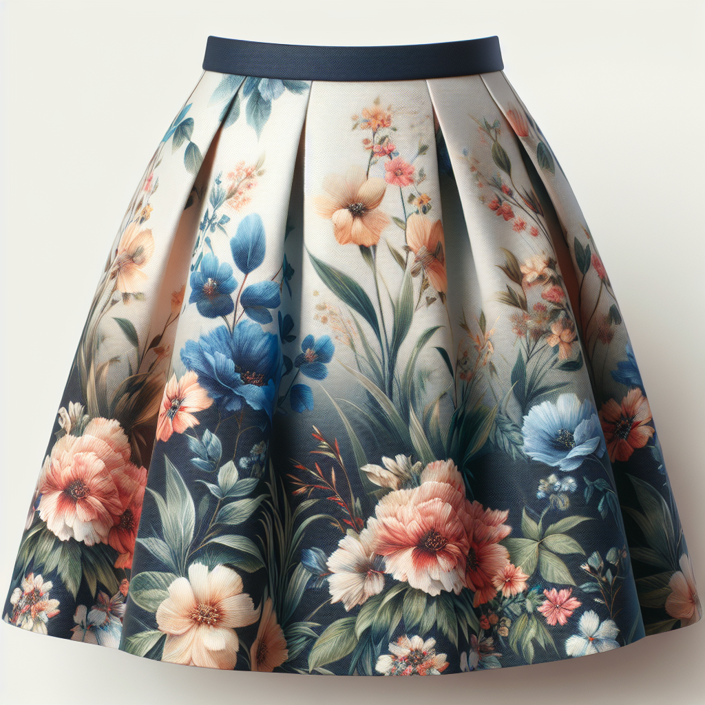 Floral A-line Skirt