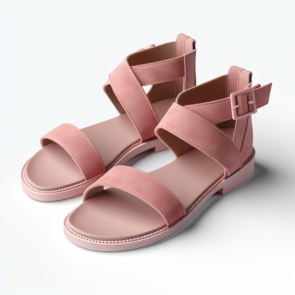 Women's Pink Suede Sandals