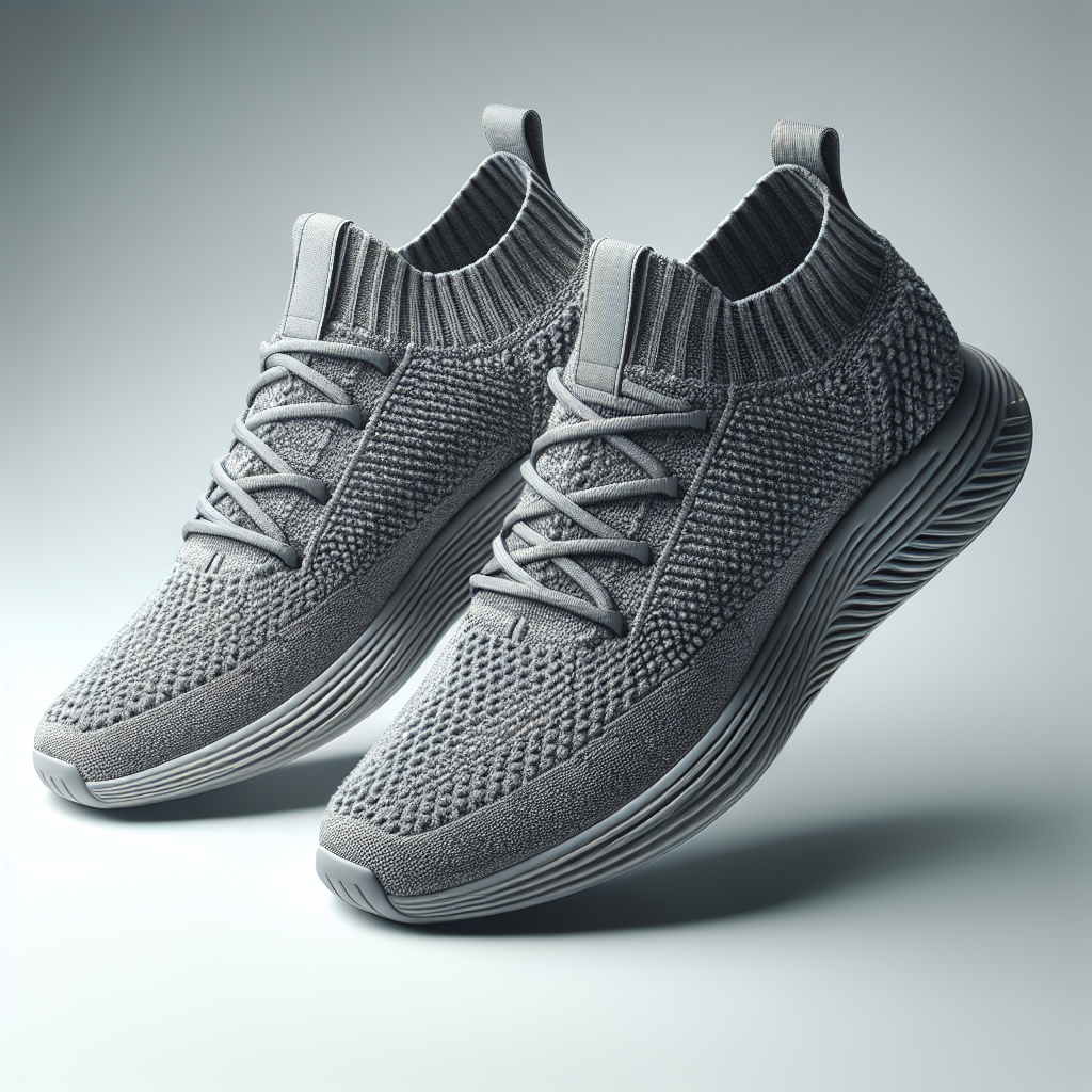 Men's Grey Knit Sneakers