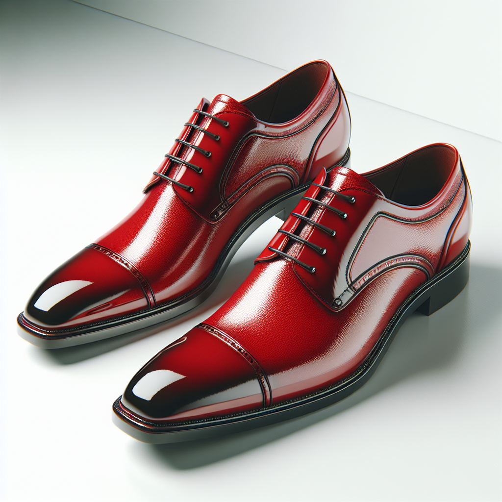 Men's Red Patent Leather Dress Shoes